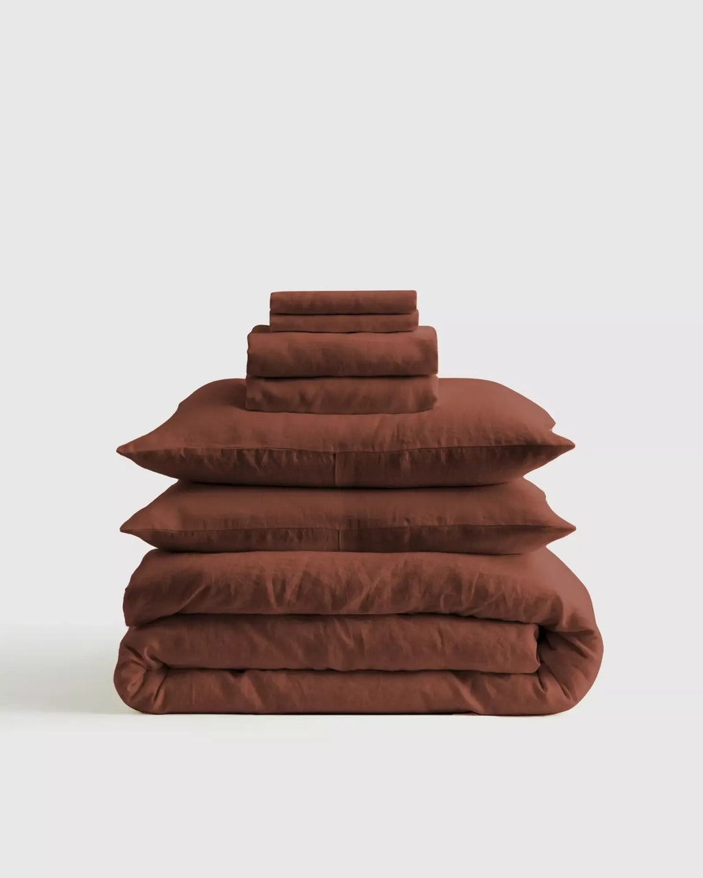 Washed Cotton Duvet Set - Clay